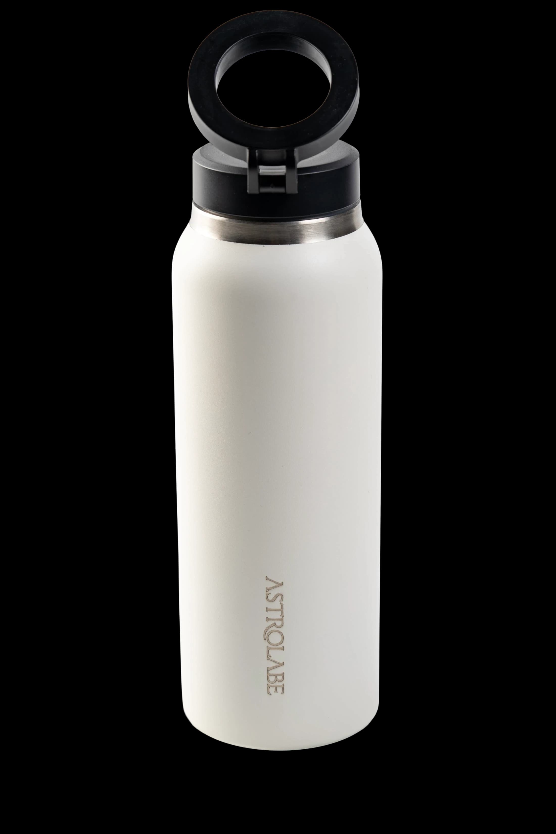 Stainless Steel Vacuum Water Bottle With MagSafe Magnetic Phone Holder - 710 ml - White